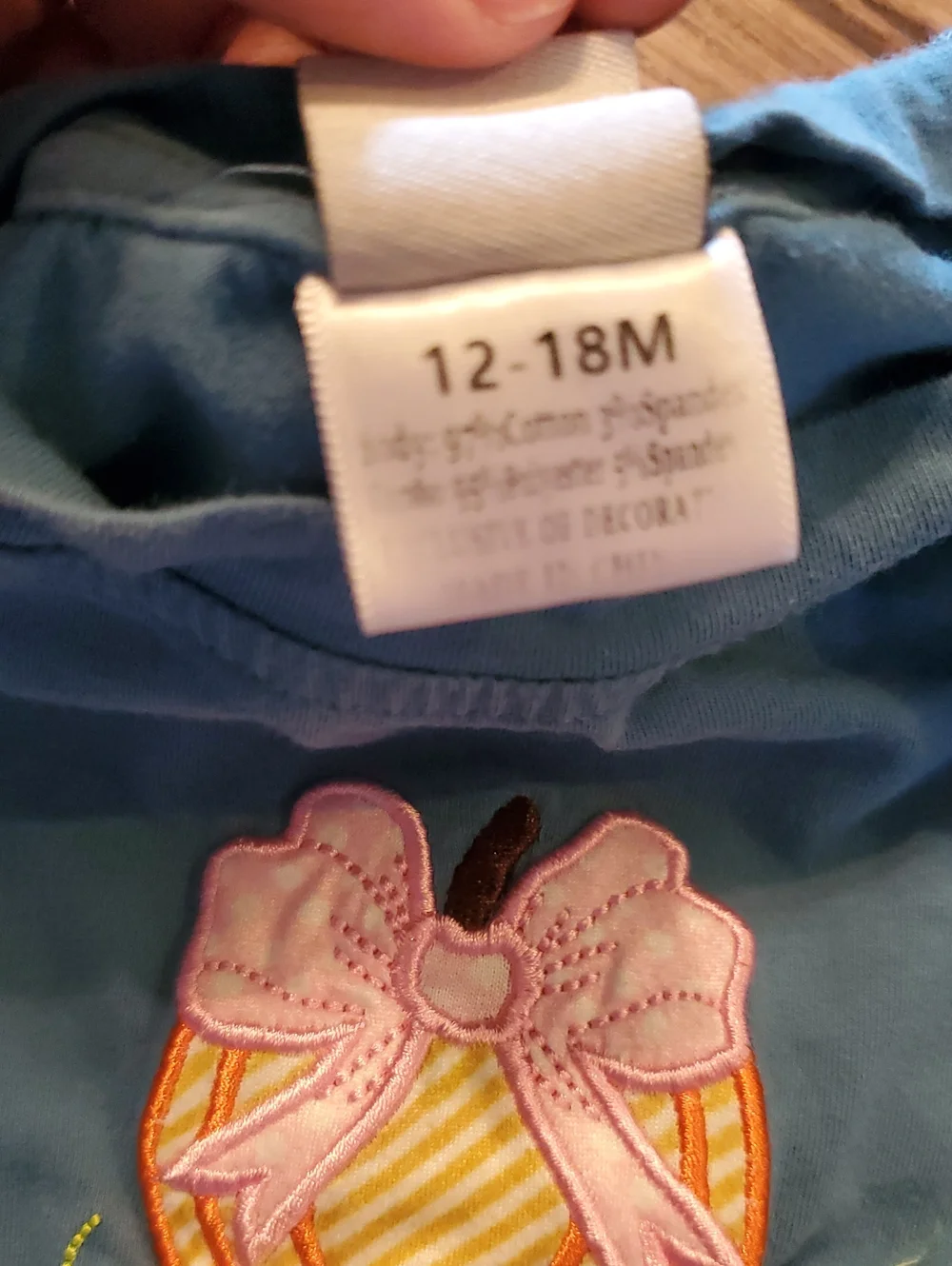 Teal Ruffle Pumpkin Baby Romper